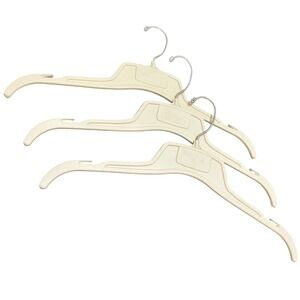 Vintage‎ Sears The Fashion Place Elegance Clothes Hangers Set of 3 Beige
